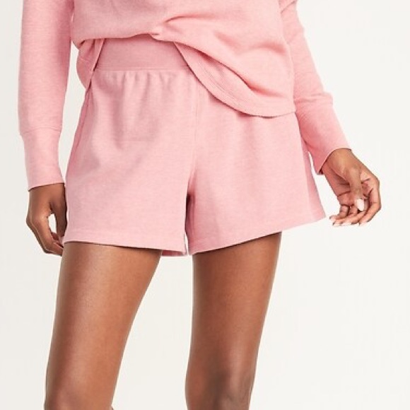 Old Navy High -Waisted Thermal Lounge Shorts -- 4-Inch Inseam Dried Rose